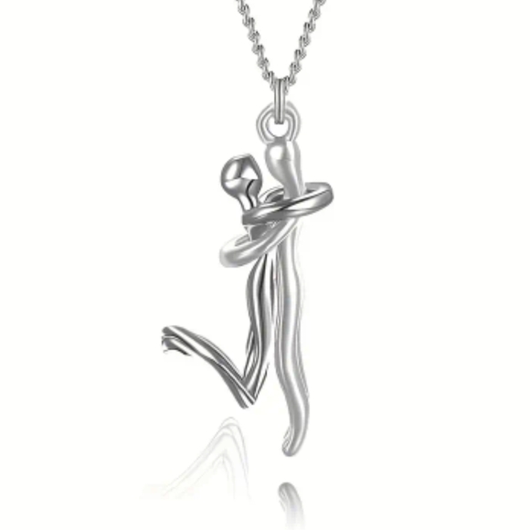 Jewelry - New Stainless Steel Hugging Couple Pendant